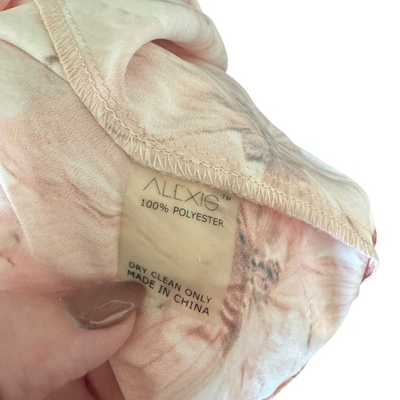 ALEXIS - Tilia Pink Floral Print Off The Shoulder Midi Dress Sz S - Picture 6 of 6